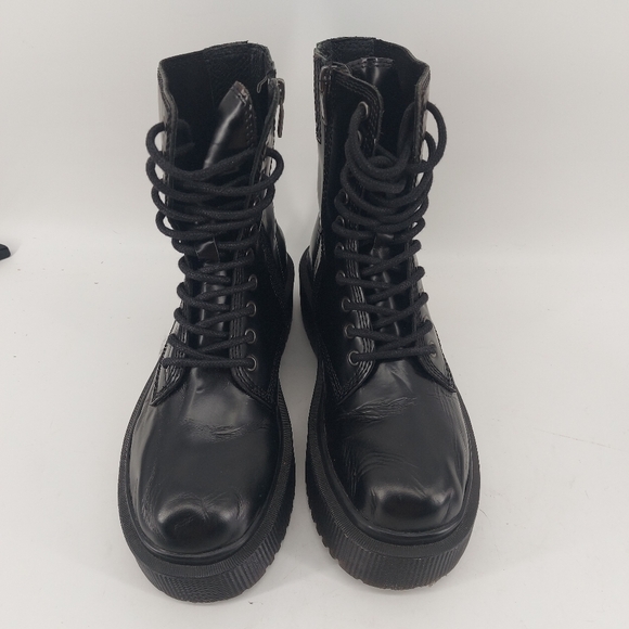 Jeffrey Campbell Sopas Lugged Platform Combat Boots Black Leather Size 6.5 - Picture 7 of 10